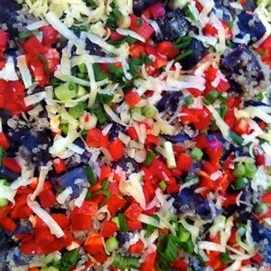 Purple Potato and Quinoa Bake