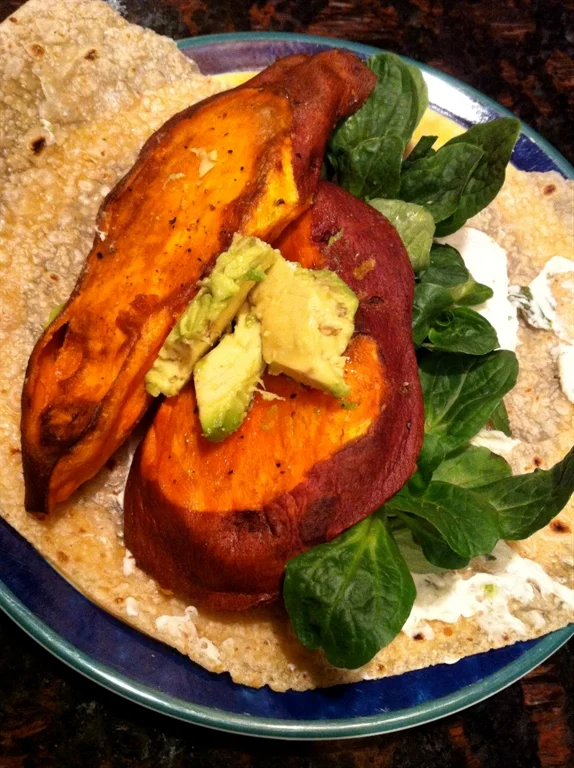 Sweet Potato & Goat Cheese Wrap