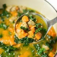 Smoky Kale Soup with Sweet Potatoes and White Beans
