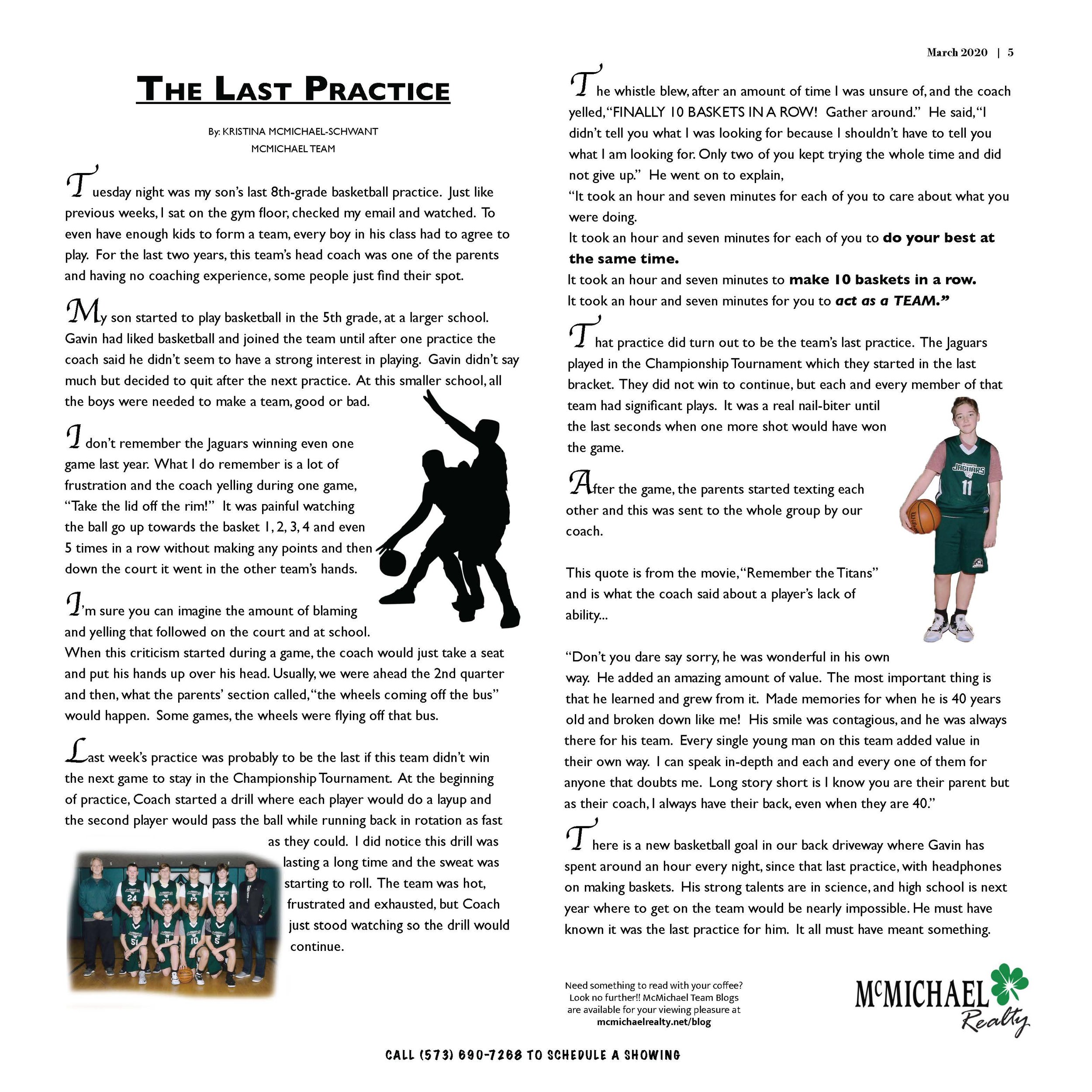 The Last Practice