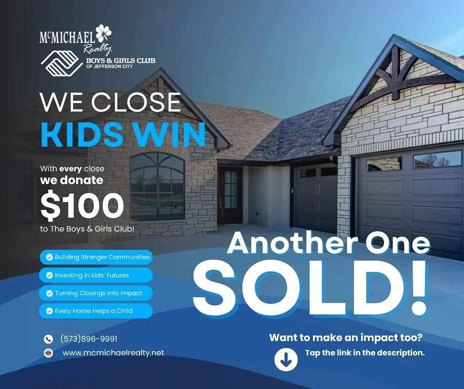 McMichael Realty, is a family owned company that has been in the heart of Jefferson City/Holts Summit for 22 years. 🎉 ❤️

We specialize in residential properties along with land and farms. McMichael Realty, encompasses the Kristina and Scott&lsquo;s