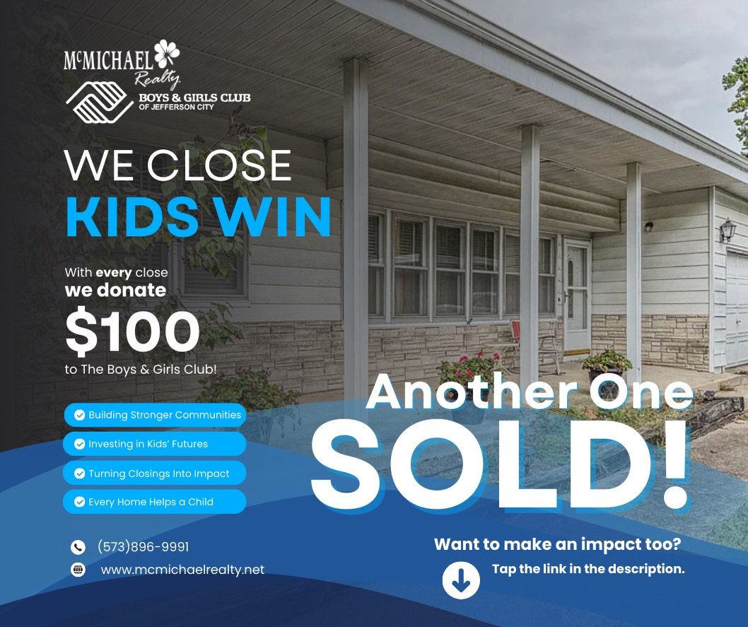 McMichael Realty, is a family owned company that has been in the heart of Jefferson City/Holts Summit for 23 years. 🎉 ❤️

We specialize in residential properties along with land and farms. McMichael Realty, encompasses the Kristina and Scott&lsquo;s