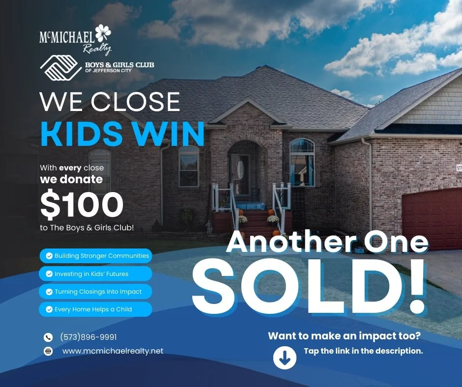 McMichael Realty, is a family owned company that has been in the heart of Jefferson City/Holts Summit for 23 years. 🎉 ❤️

We specialize in residential properties along with land and farms. McMichael Realty, encompasses the Kristina and Scott&lsquo;s