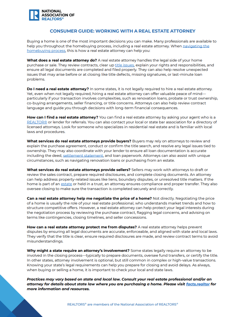 Working with an Attorney