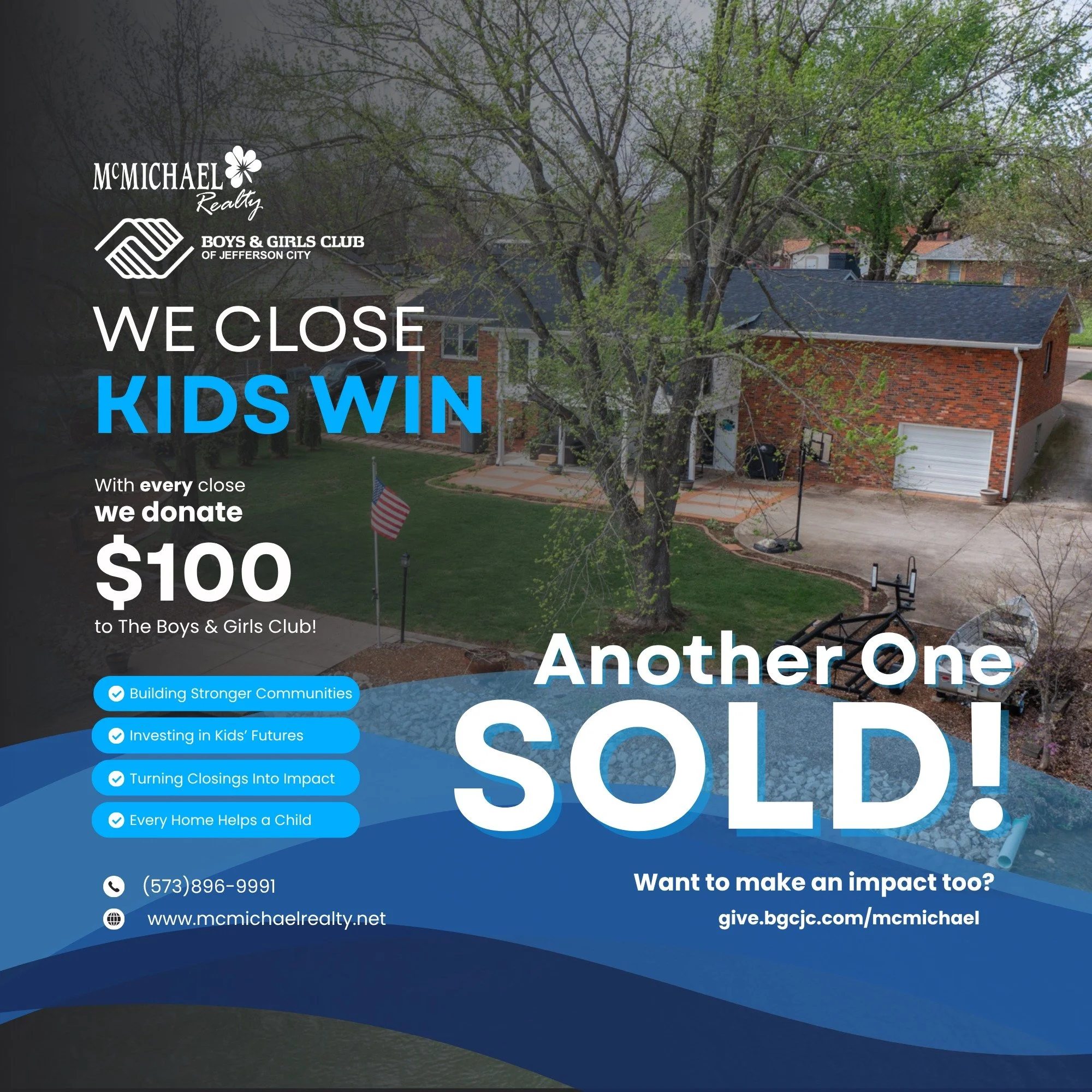 McMichael Realty, is a family owned company that has been in the heart of Jefferson City/Holts Summit for 23 years. 🎉 ❤️
We specialize in residential properties along with land and farms. McMichael Realty, encompasses the Kristina and Scott&lsquo;s 