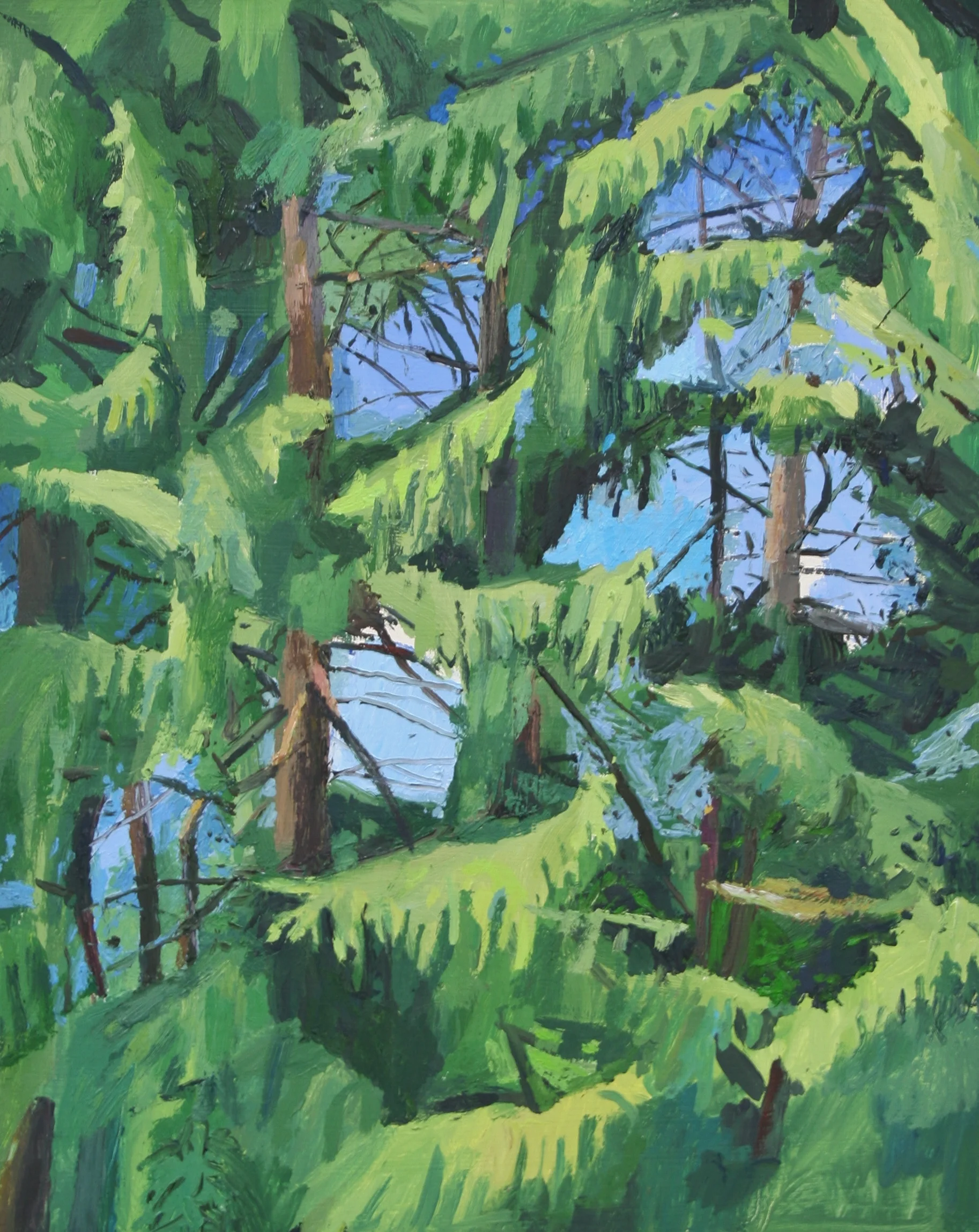 Tree view 1, Oil on panel, 15 x 12 in, 2016