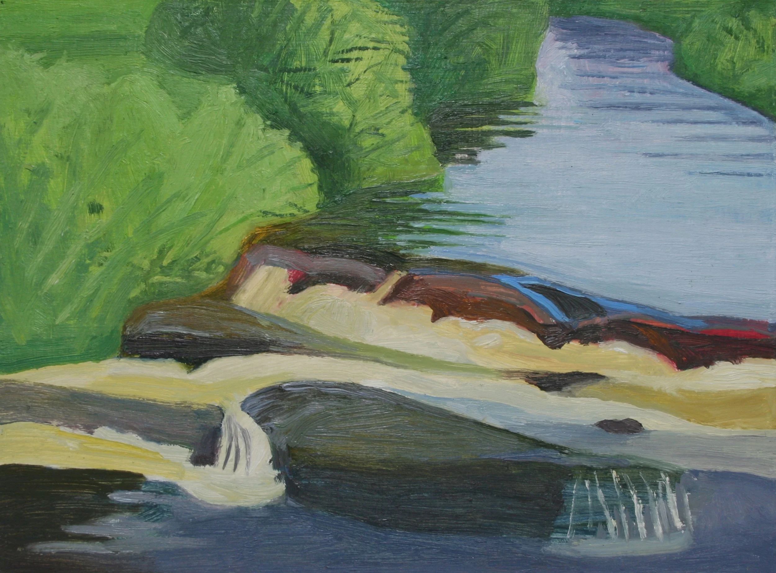 River 1, Oil on panel, 9 x 12 in, 2016