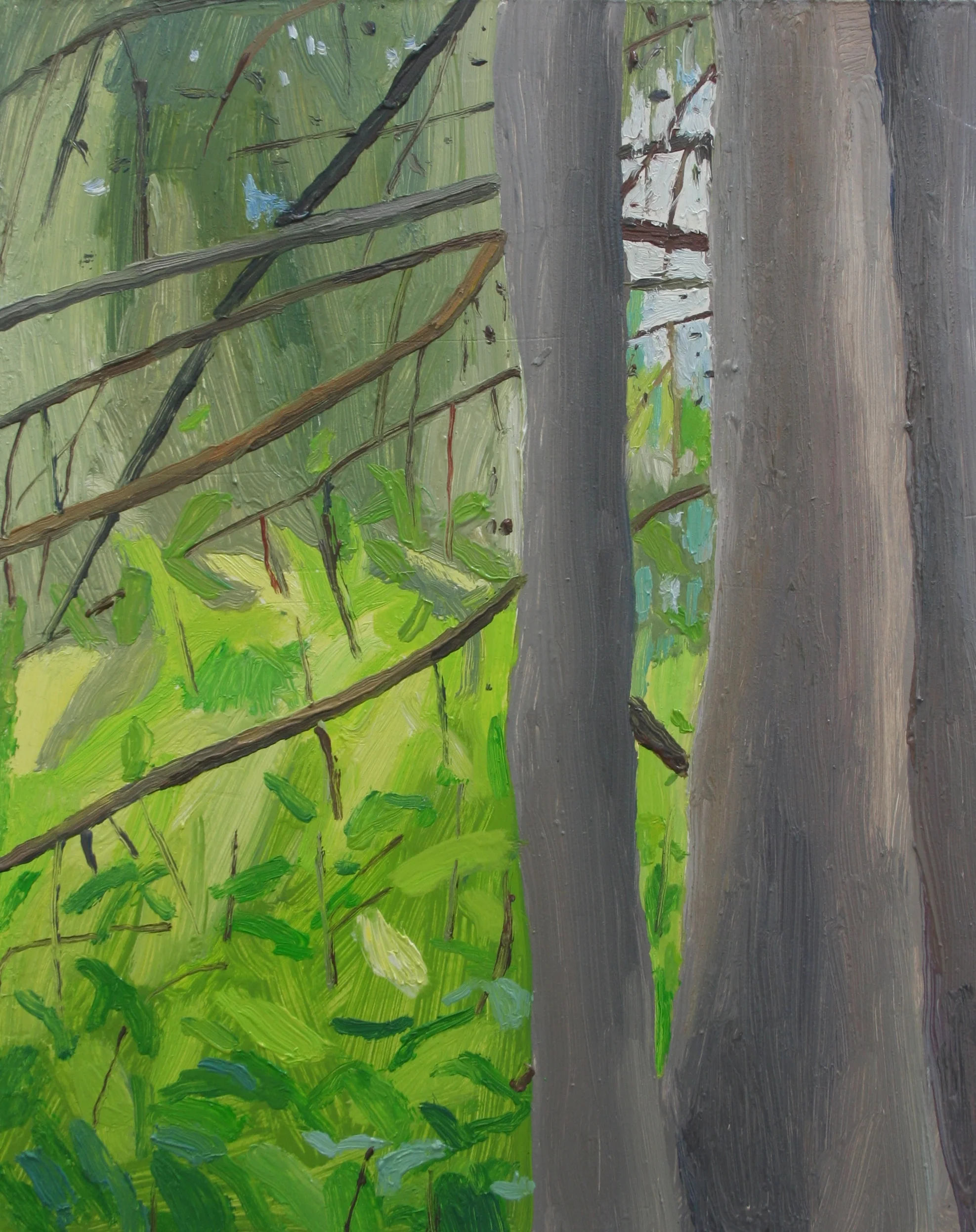 Woods, Oil on panel, 7.5 x 6 in, 2016