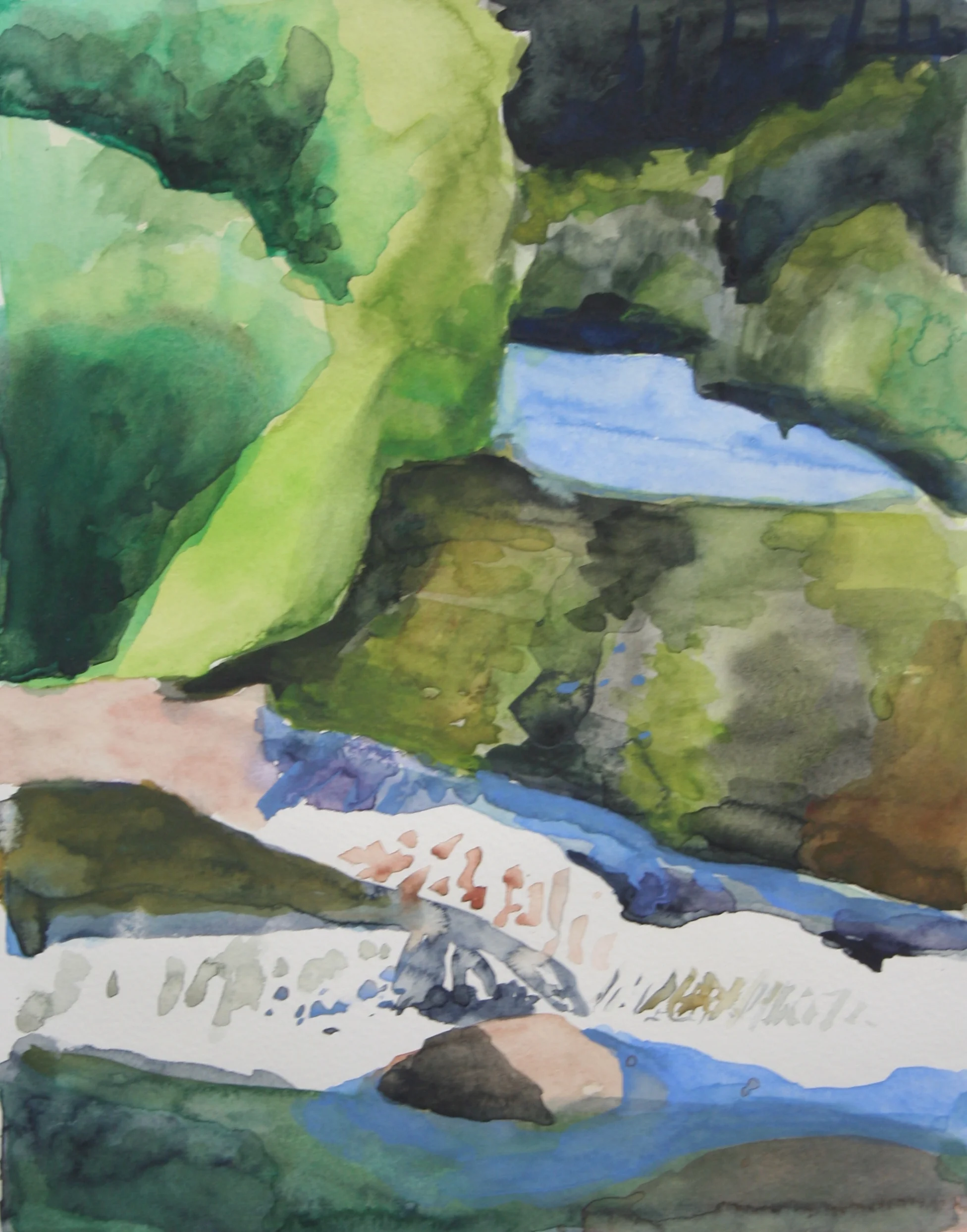 River rush, Watercolor, 10.5 x 8 in, 2016