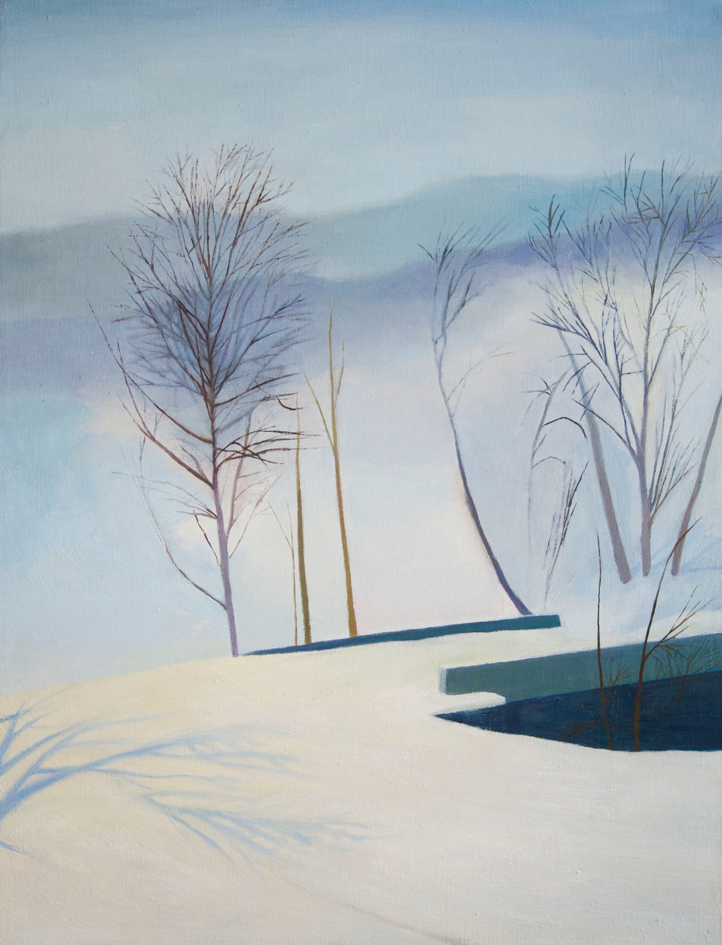 Snow Scene, Oil on linen, 24 x 18 inches, 2015