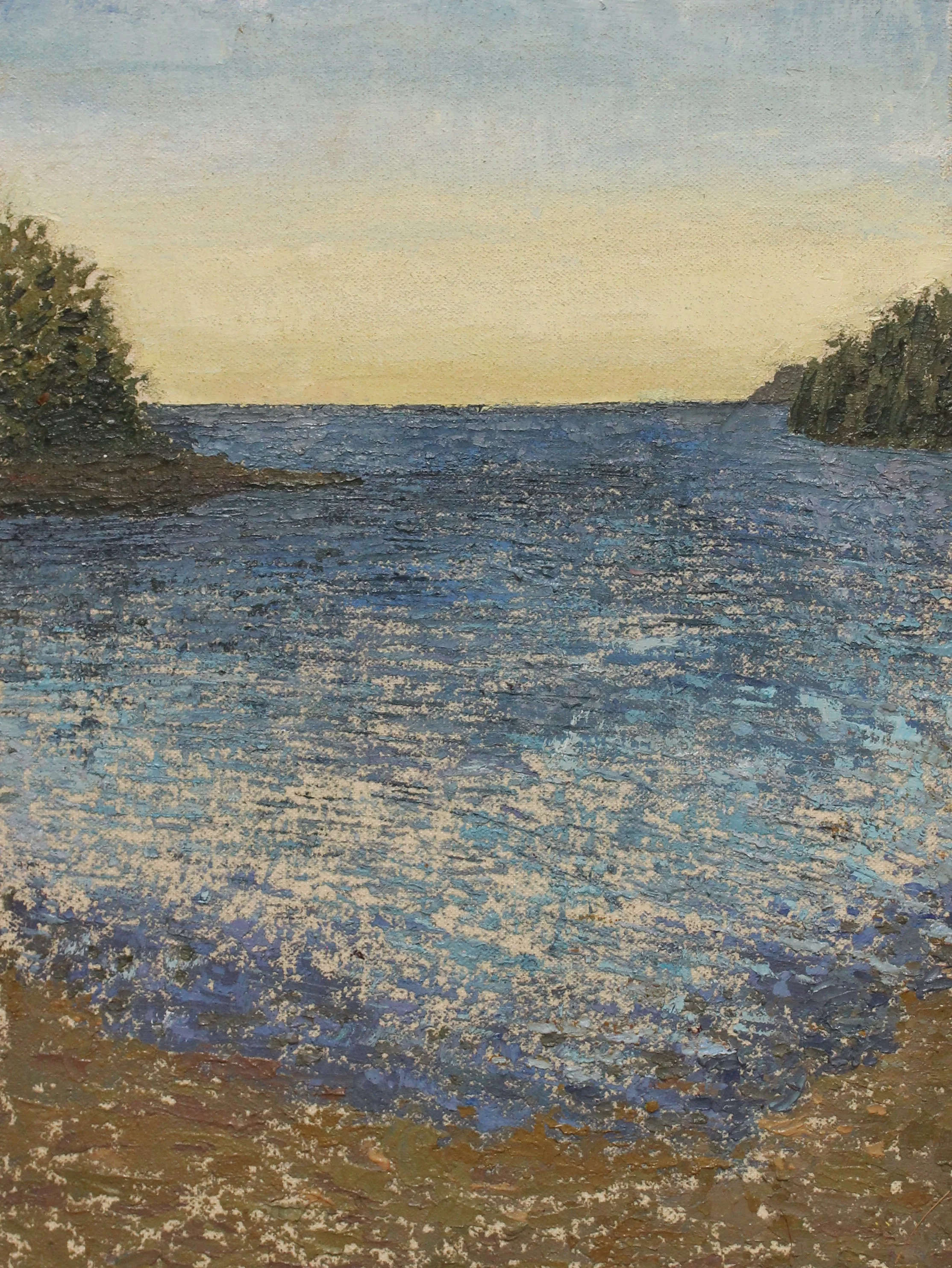 Maine horizon, Oil on canvas, 12.5 x 9.5 in, 2014
