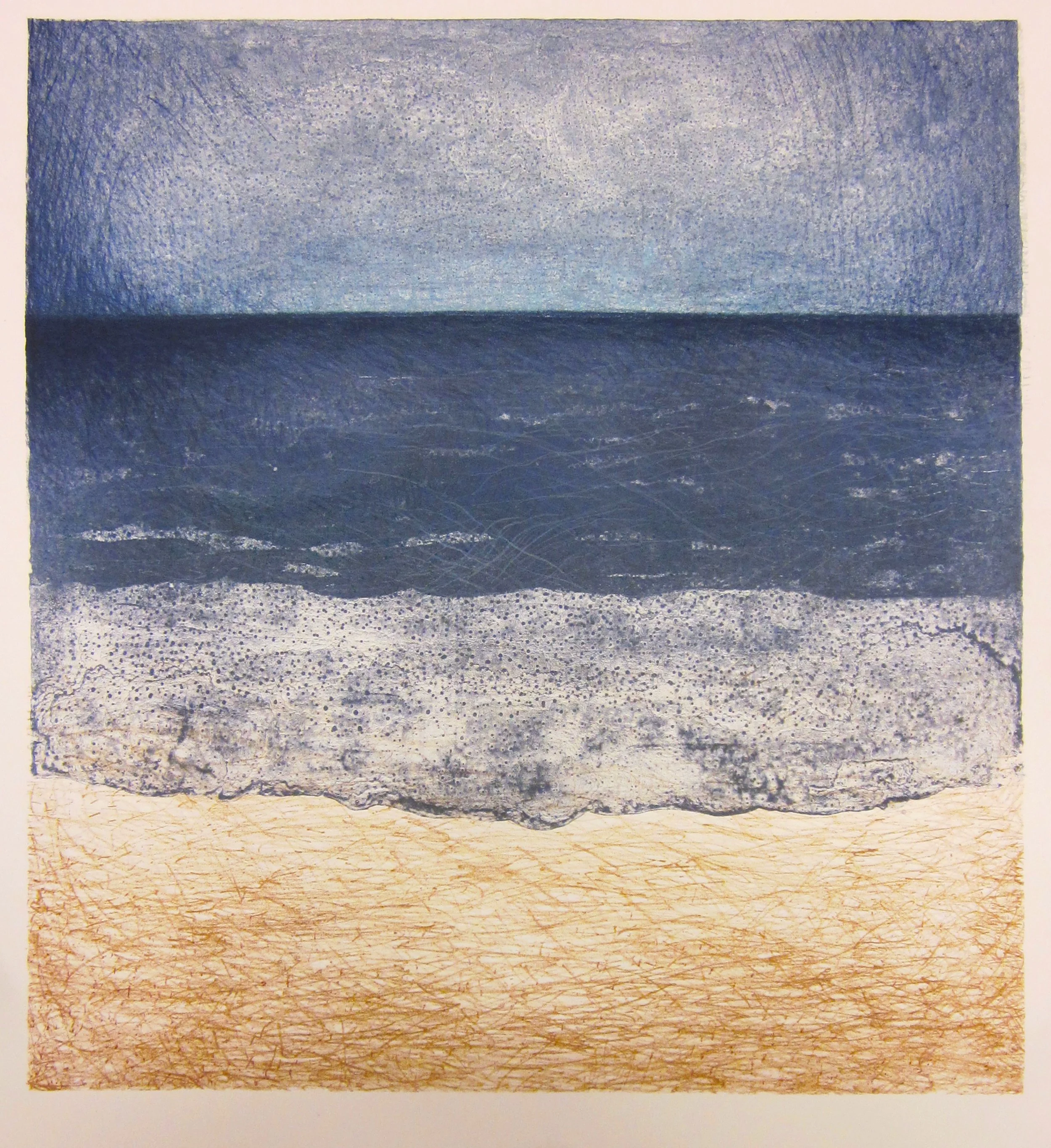 Horizons, Stone and Plate Lithograph, 17 x 15 in, 2013