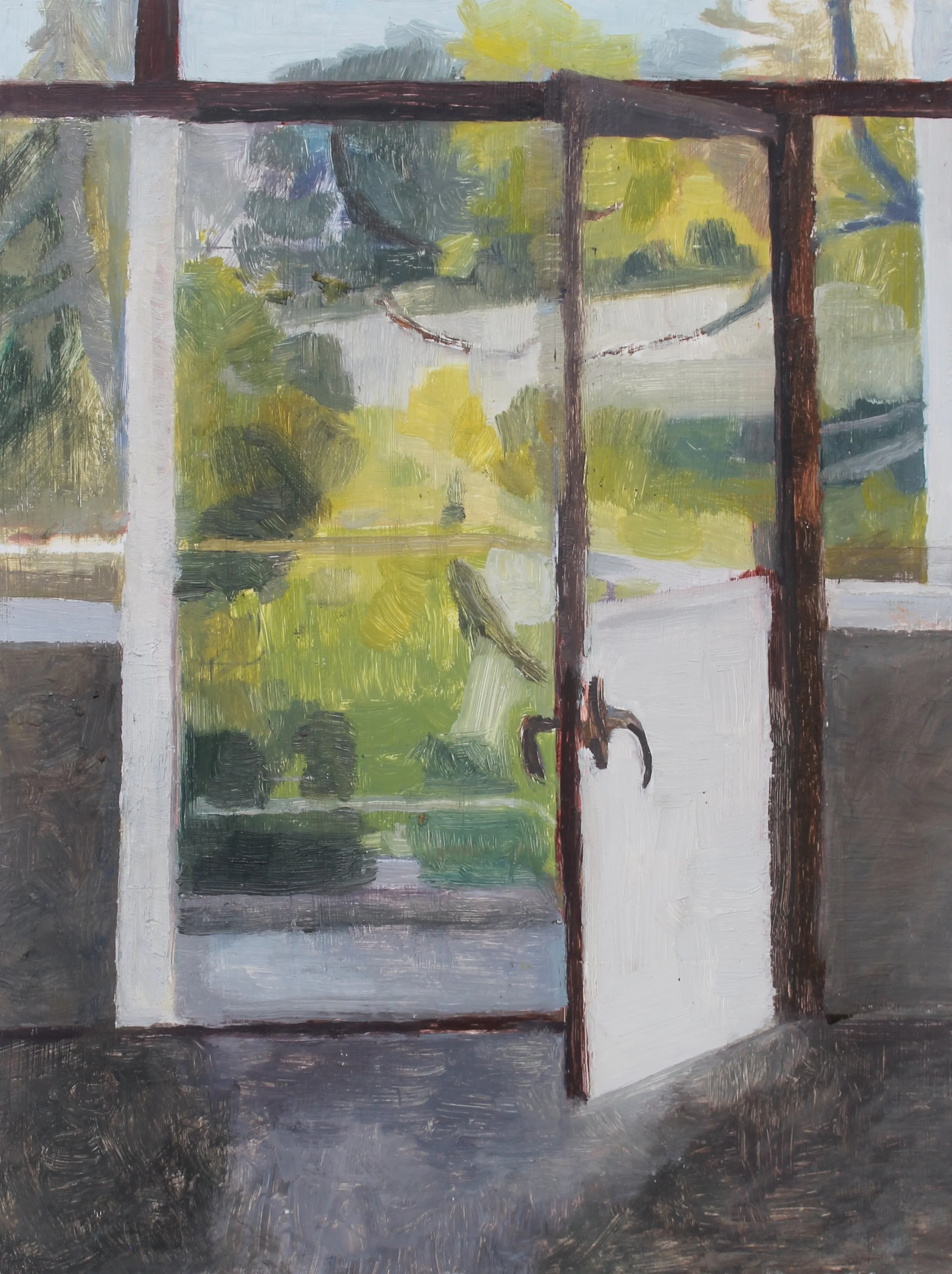 Doorway to balcony, Oil on panel, 12 x 9 in, 2013