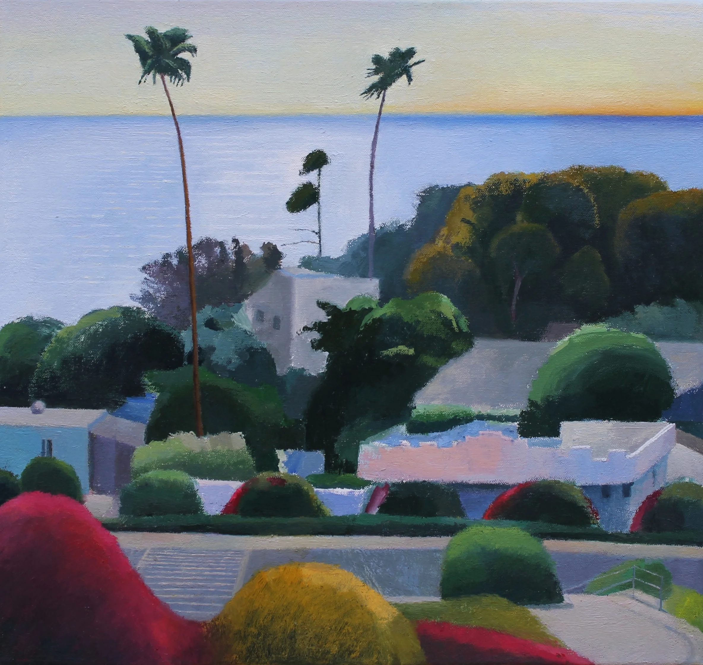 Swami's View with Bougainvillea