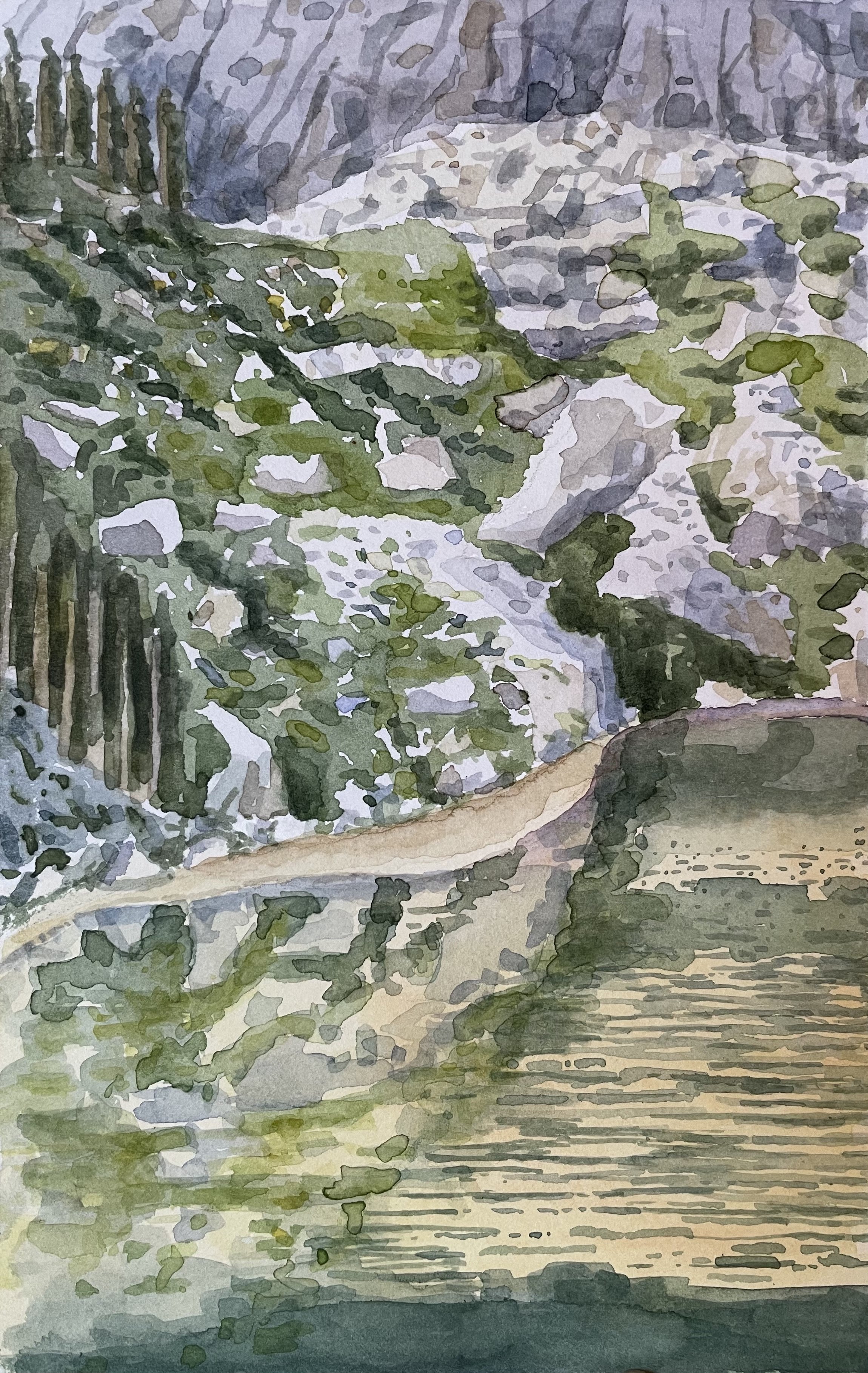 Franklin Lakes 2, 7 x 4.5 inches, Watercolor, 2021