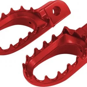 APICO, CAST ALLOY TRIALS FOOTRESTS, ANODISED BLACK OR RED,