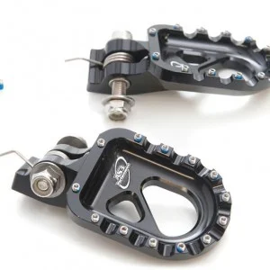 AS3 PERFORMANCE TRIALS FOOTRESTS, CNC ALLOY, BLACK,