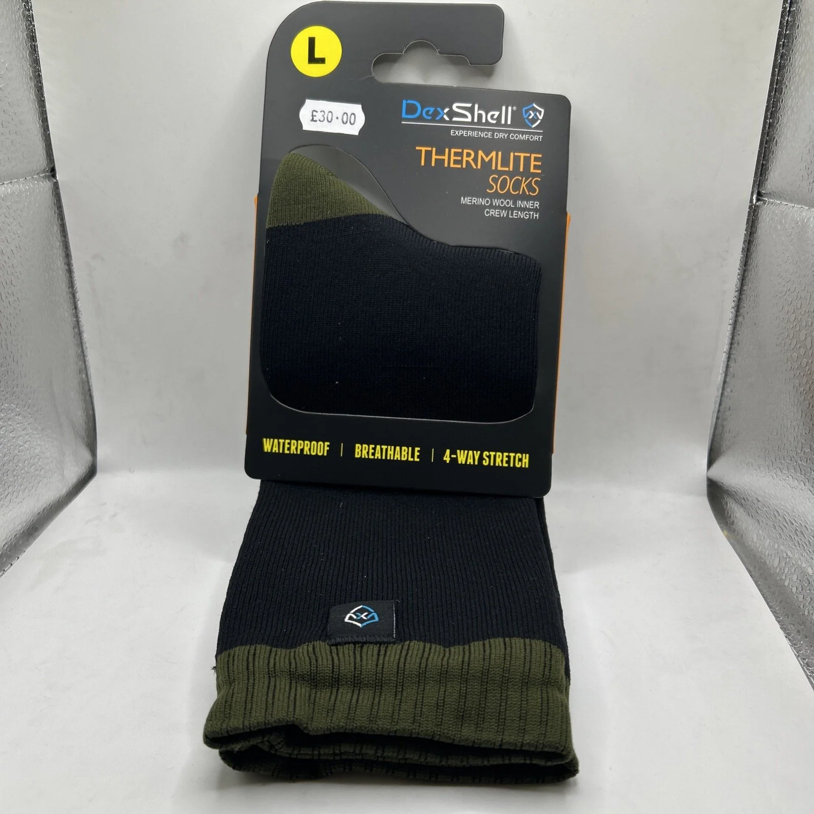 DEXSHELL THERMLITE WATERPROOF SOCKS- MERINO WOOL INNER