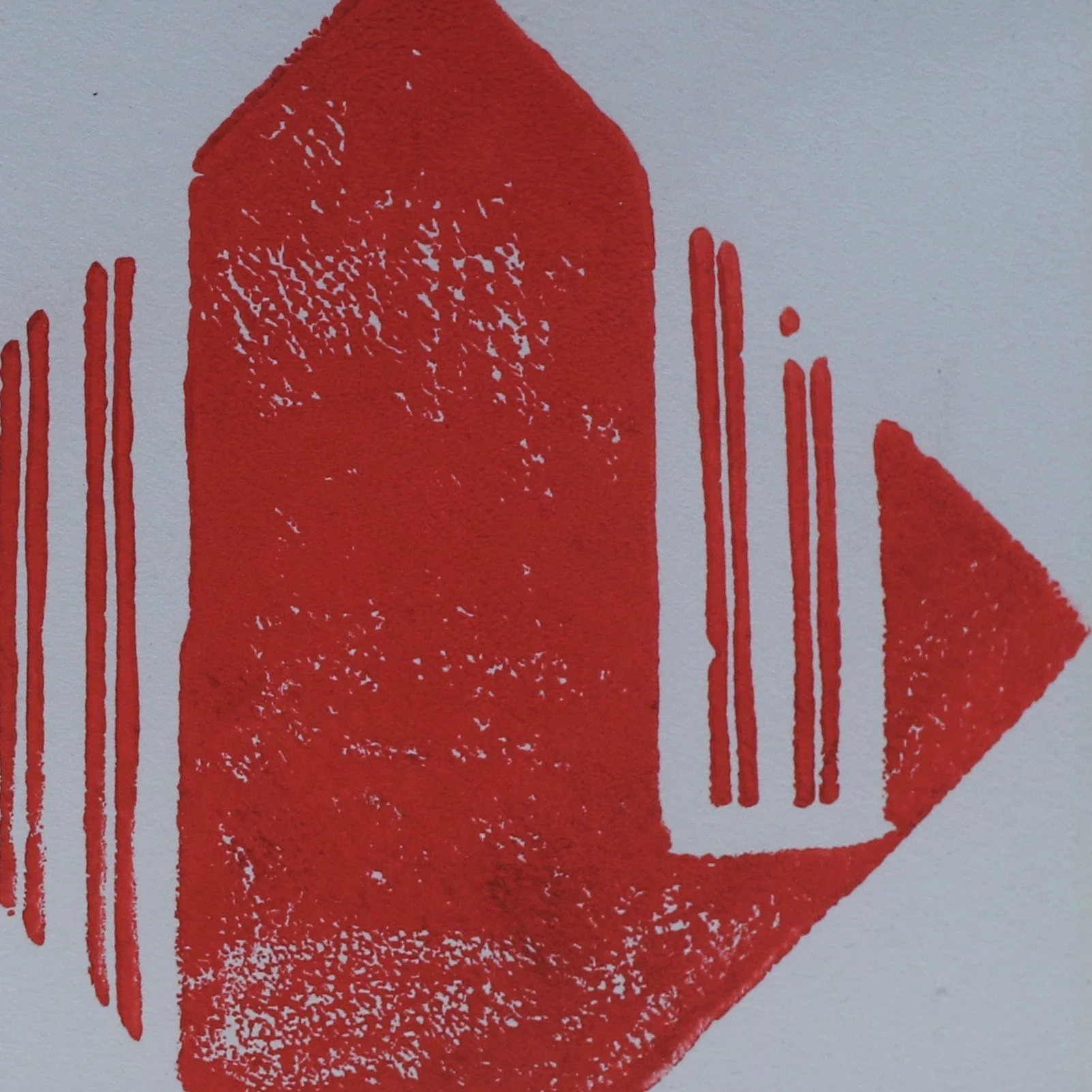 "Red Tiling Square #1" (5x7)