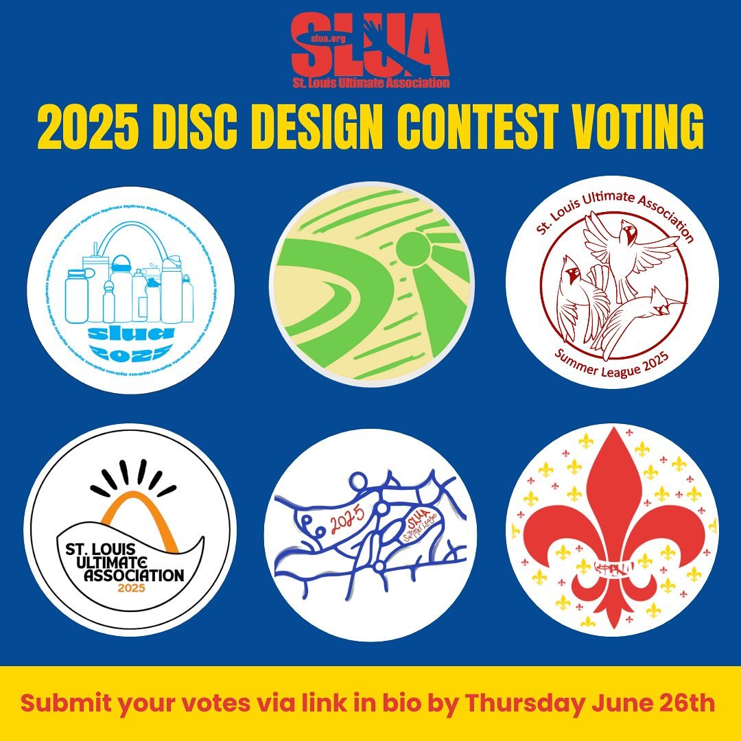 VOTE NOW: 2025 SLUA Disc Design Contest!

We&rsquo;ve narrowed it down to 6 designs, and now it&rsquo;s YOUR turn to choose which one lands on our official 2025 disc.

Cast your vote via the link in our bio by Thursday June 26th. The winning design g