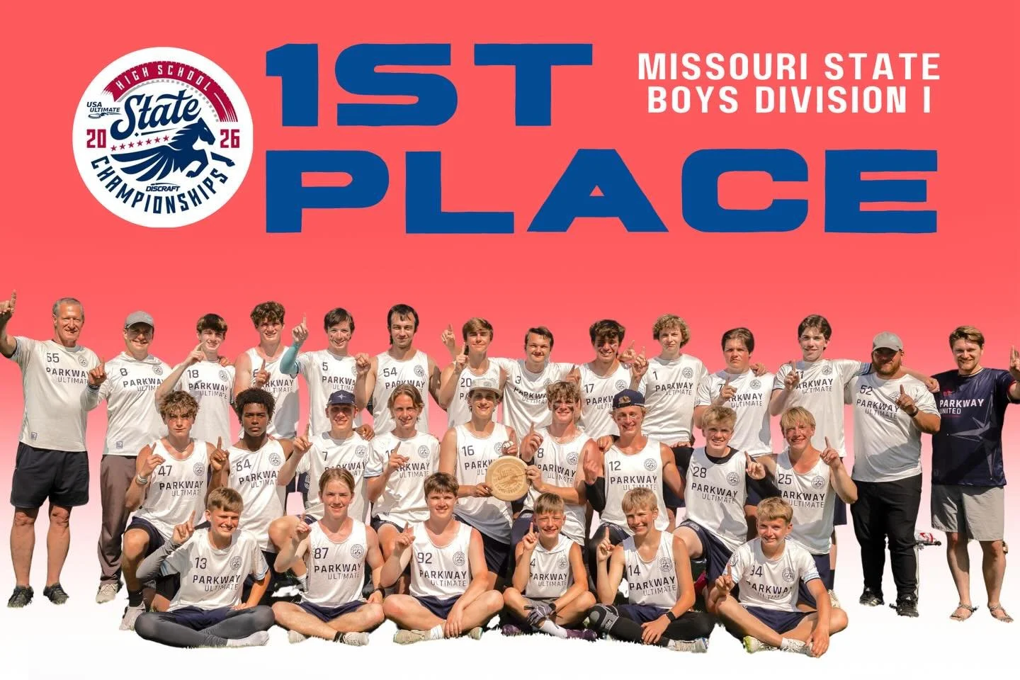 Your 2026 Missouri Boy&rsquo;s Division I State Champions, Parkway United Varsity Boys @parkway_ultimate 🏆

For the second time in program history, Parkway United Varsity Boys won it all and are now BACK-TO-BACK State Champs!

#STLUltimate #Missouri