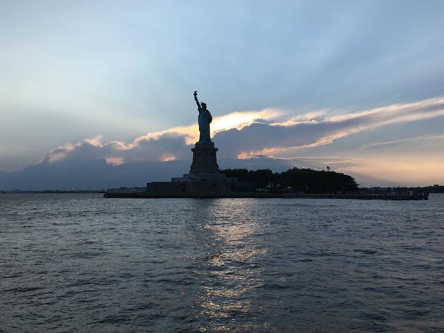Liberty Island. Lady Liberty looking lovely tonight on @openhousenewyork summer boat tour! .
.
.
#ohny #womeninarchitecture