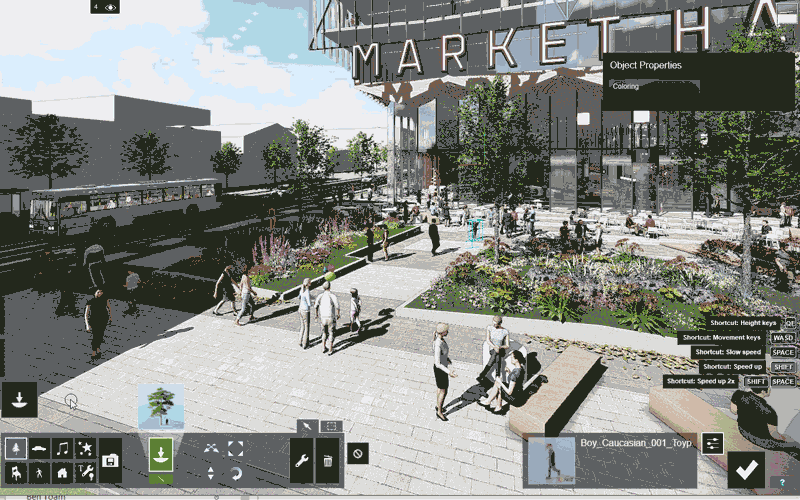 Software like Lumion allows you to see design changes in real-time in a realistic modeled environment.