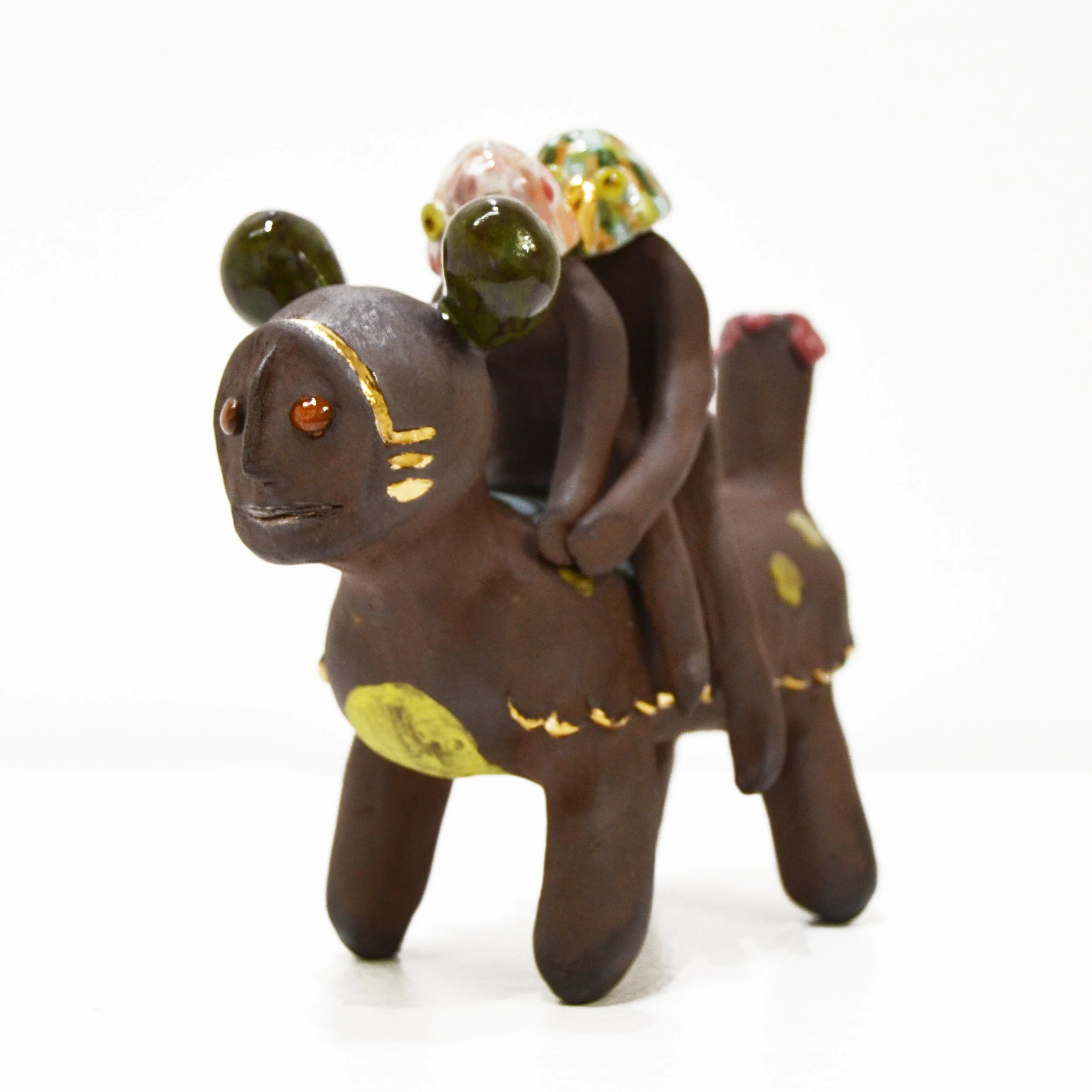 Volando Juntos, 2026 Ceramic, glaze, 7 × 7 1/2 × 3 1/2 in