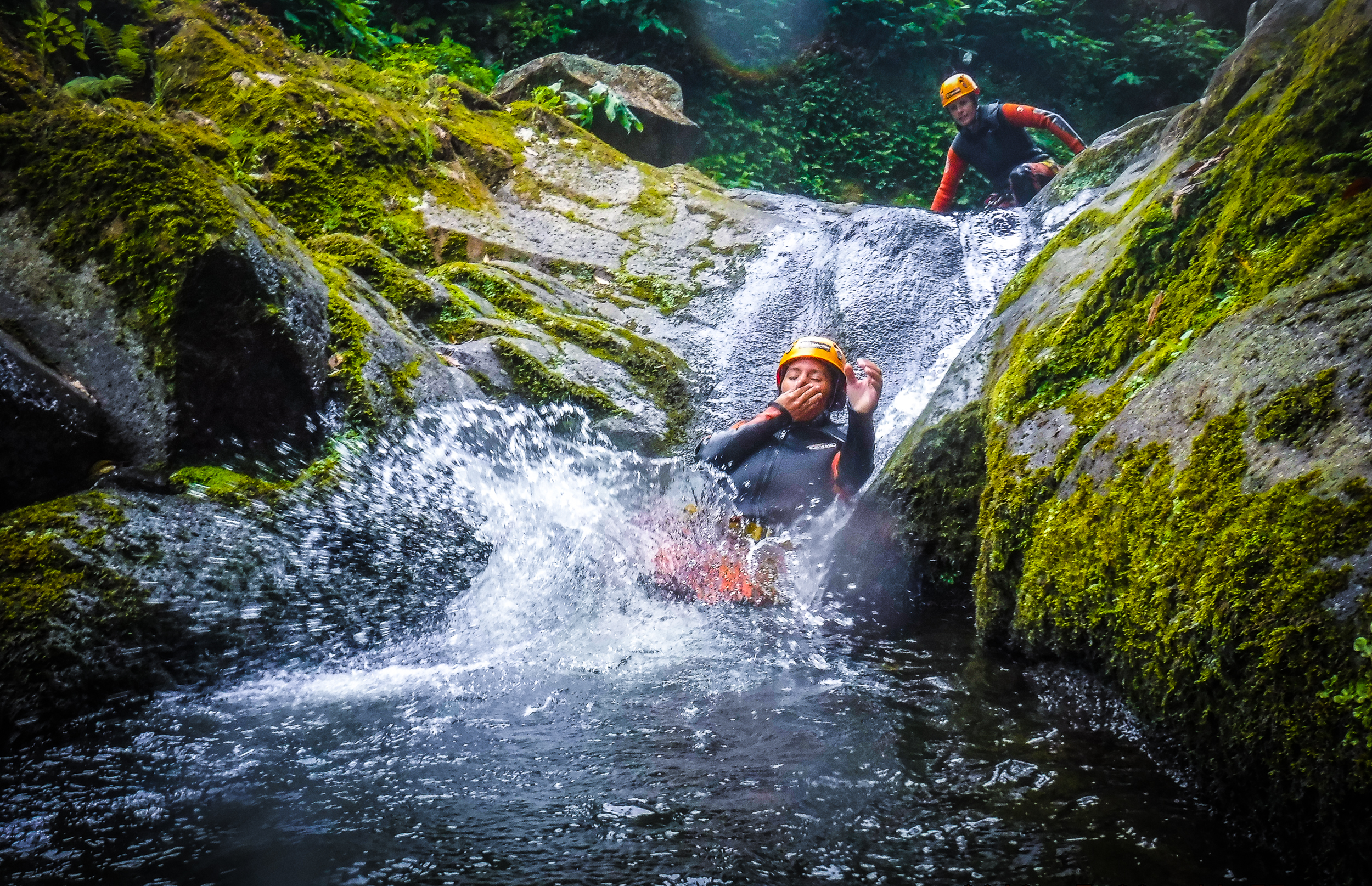 Azores Canyoning, water shoot - Azores Connections.jpg
