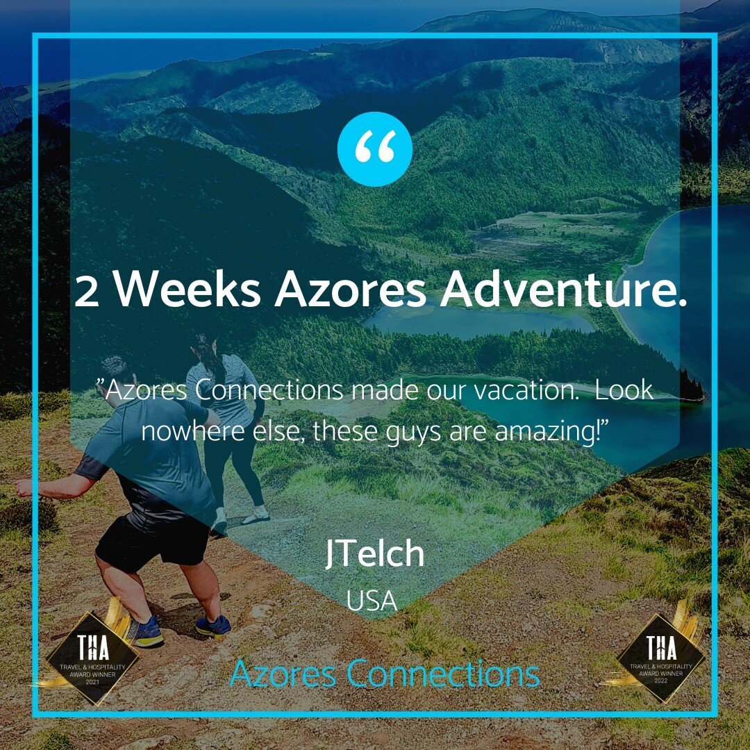 We love it when wonderful people write such awesome things about us!

#tripplanning #tailormadeholidays #bespoketravel #vacationplanning #holidayplanning #azoresholidays #azoresvacations #azoresconnections @azoresvacations @azores_connections
