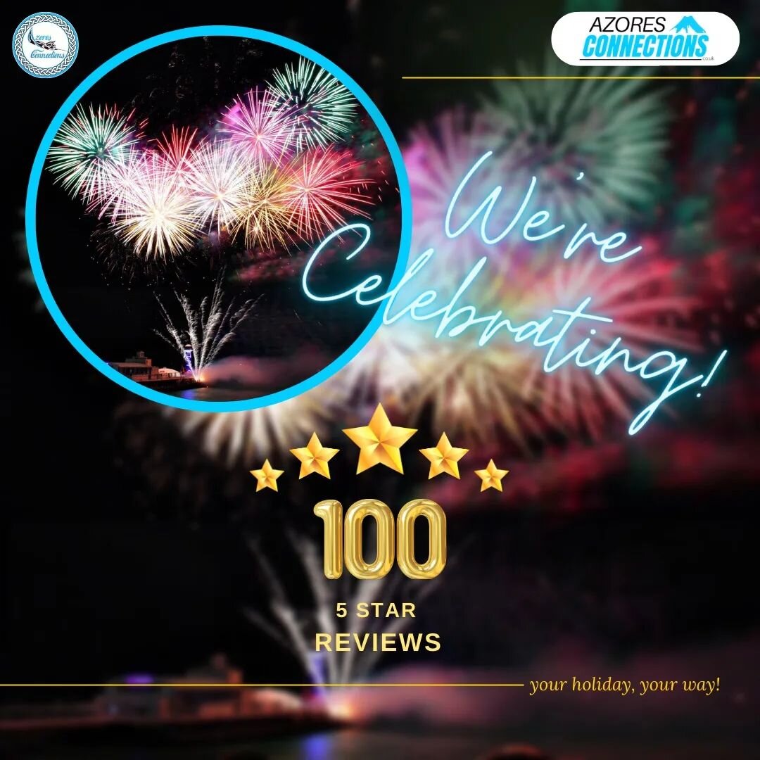 WE DID IT! 😁...
 ..AND WE ARE CELEBRATING! 🍾🍾

One Hundred 5 Star Reviews. How amazing is that! 💯

Thank you so much to all of our wonderful clients (now friends) who took the time to write such wonderful things about us and our Tailor-Made Azore