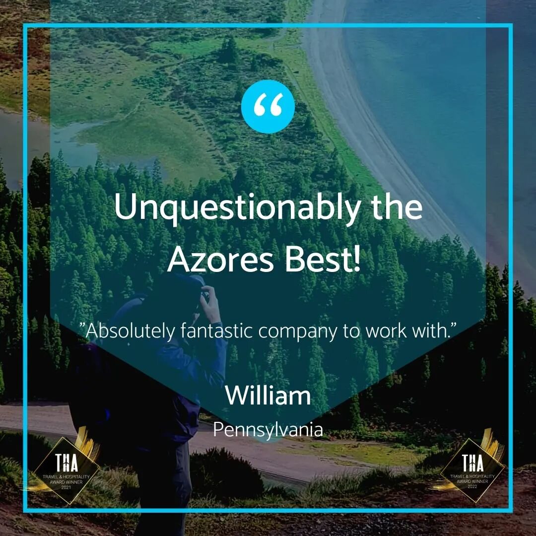 ..another awesome review! 

We love it when good people write great things about their time with us! ❤

#azoresislands #azoresvacations #azorestours #islandvacations #tripplanning #vacations #holidaymood #tailored #trips #privatetours #dreamlocation 