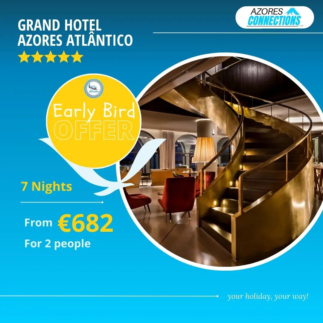 Planning ahead for 2023 and looking for a 5 star experience? Contact us for our early bird pricing...

#earlybird #discount #5starhotel #azoresconnections #hotel #honeymoondestination #fivestarhotel #azoresaccommodation #accommodation #bookearly