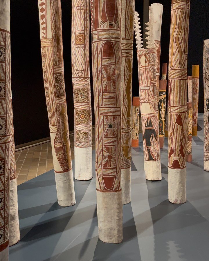 Still the most significant and compelling work in Australia. 200 hollow log coffins made by Aboriginal artists to mark the bicentenary of European settlement. Commissioned by curator/artist Djon Mundine, it&rsquo;s the first work you see at the entra