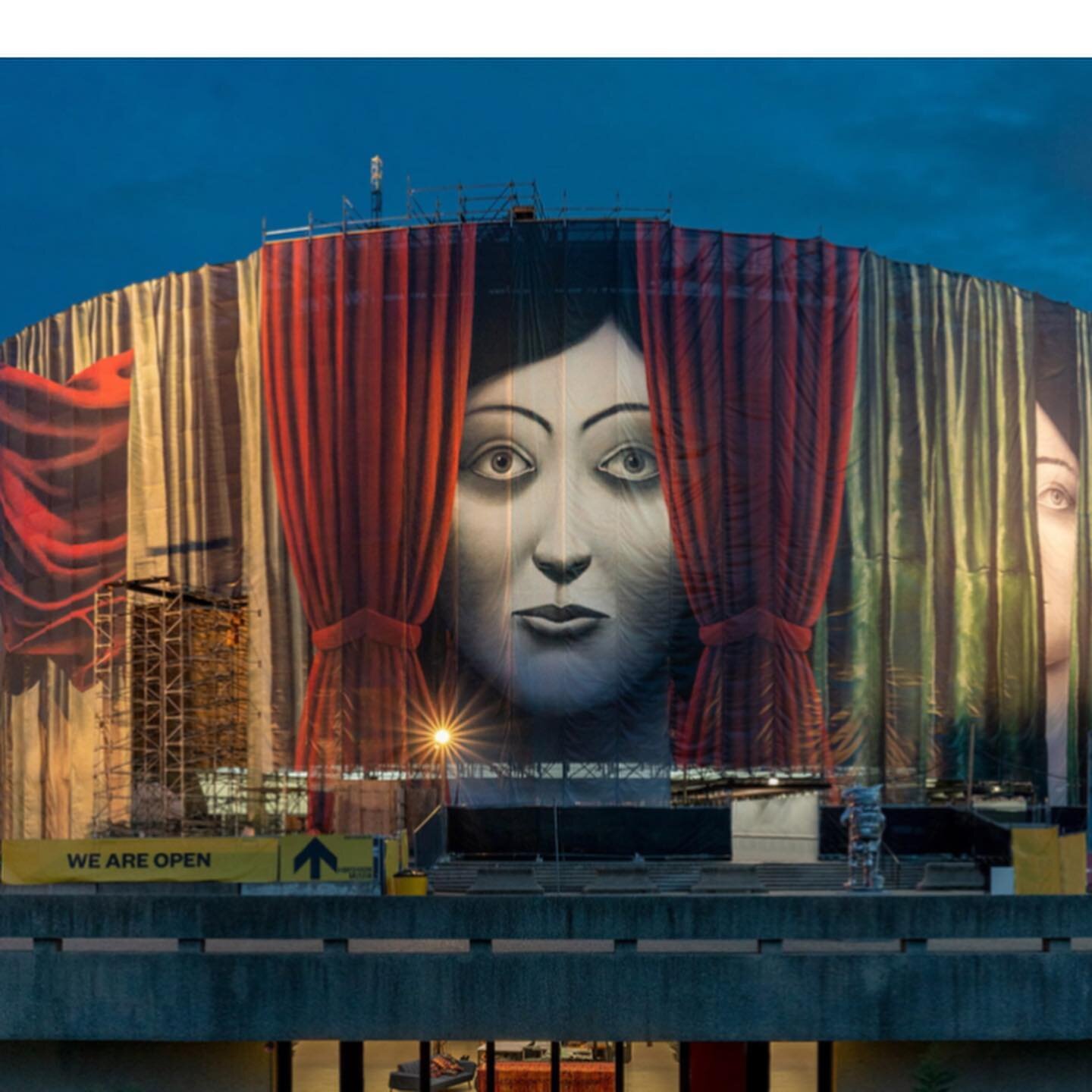 Nicolas Party shares his process and inspiration for his @hirshhorn commission &lsquo;Draw The Curtain&rsquo; his largest work yet. Lots of art historical references in the curtains, think Dutch 17th c paintings&hellip; @nicolasparty #publicart #hirs