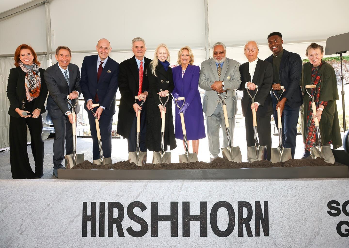 Yesterday was an historic moment for the @hirshhorn, marking the groundbreaking for a new design for a 21st century sculpture garden by artist/architect Hiroshi Sugimoto. There to mark the occasion (from right to left) Laurie Anderson, Adam Pendleton