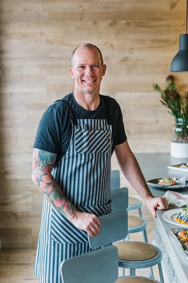 Chef Josh Niernberg at his newest restaurant, TacoParty . He also owns and operates Bin707 Foodbar and Dinnerparty, all in downtown Grand Junction, Colorado. Photo: Cat Mayer