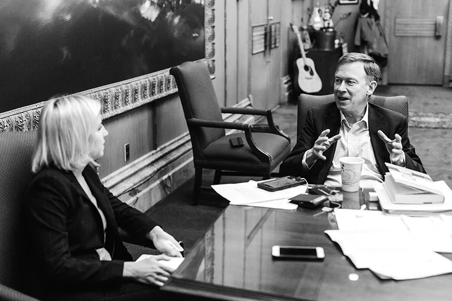Governor Hickenlooper in his office in Denver.jpg