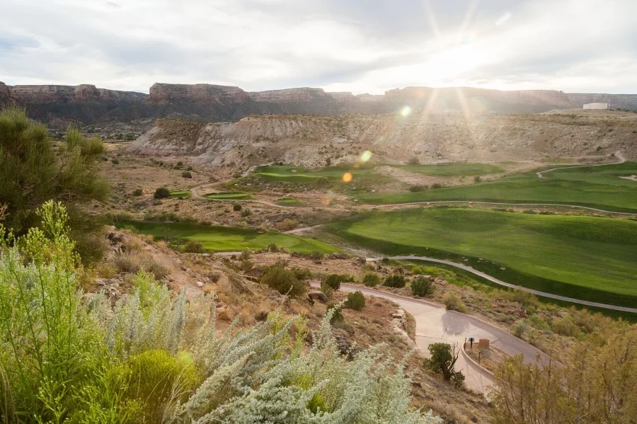 Redlands Mesa Golf Course with views of Colorado National Monument to the west.