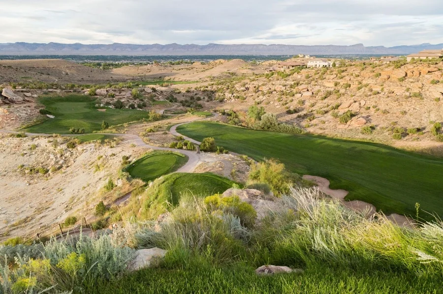 The writer’s view from the 17th Hole’s upper tee box at Redlands Mesa golf course. The course has been rated No. 1 in Colorado by both Golf Digest and Golfweek magazines. / Photos by Cat Mayer