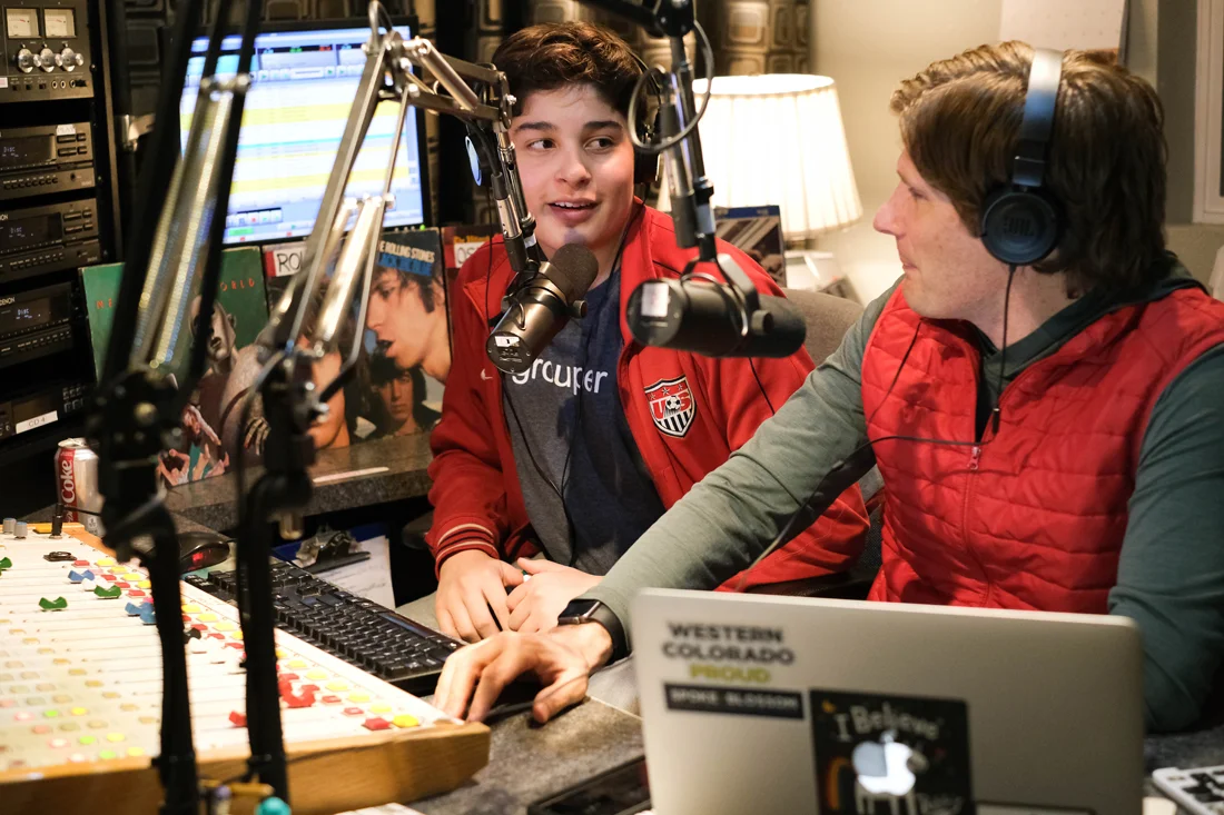 Paulo and Randall Reitz during their Friday night radio show.
