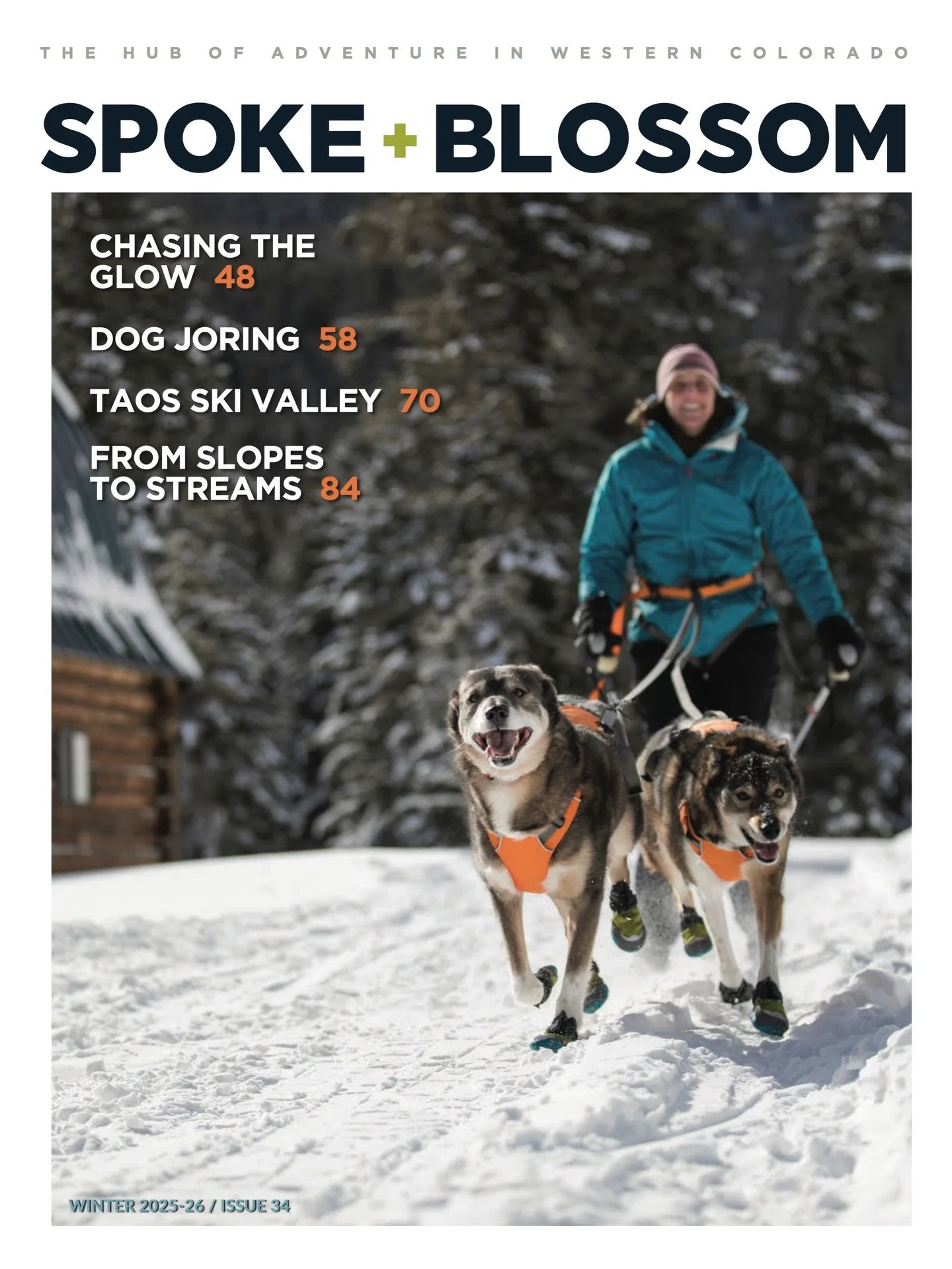 Say hello to GLOW, our winter issue ❄️💫

Inside: the courage of athletes at first light, the bustle of beloved caf&eacute;s, the spark of artists and makers, and the purpose-driven work illuminating communities across Western Colorado. 

Frozen wate