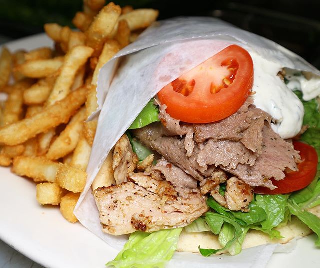 Combination sandwich deluxe with gyro and chicken doner! #cheatday