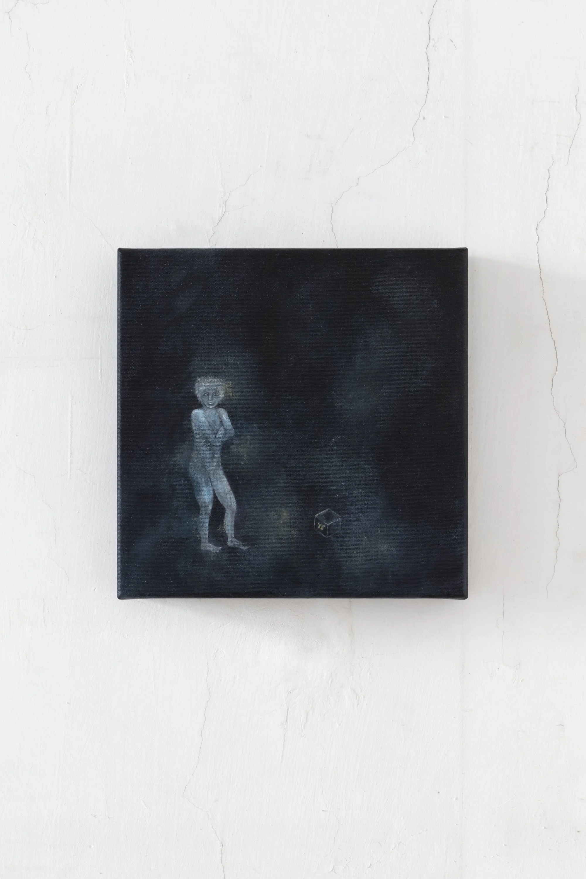 About a Boy, 30 x 30 cm, acrylic and oil on canvas 