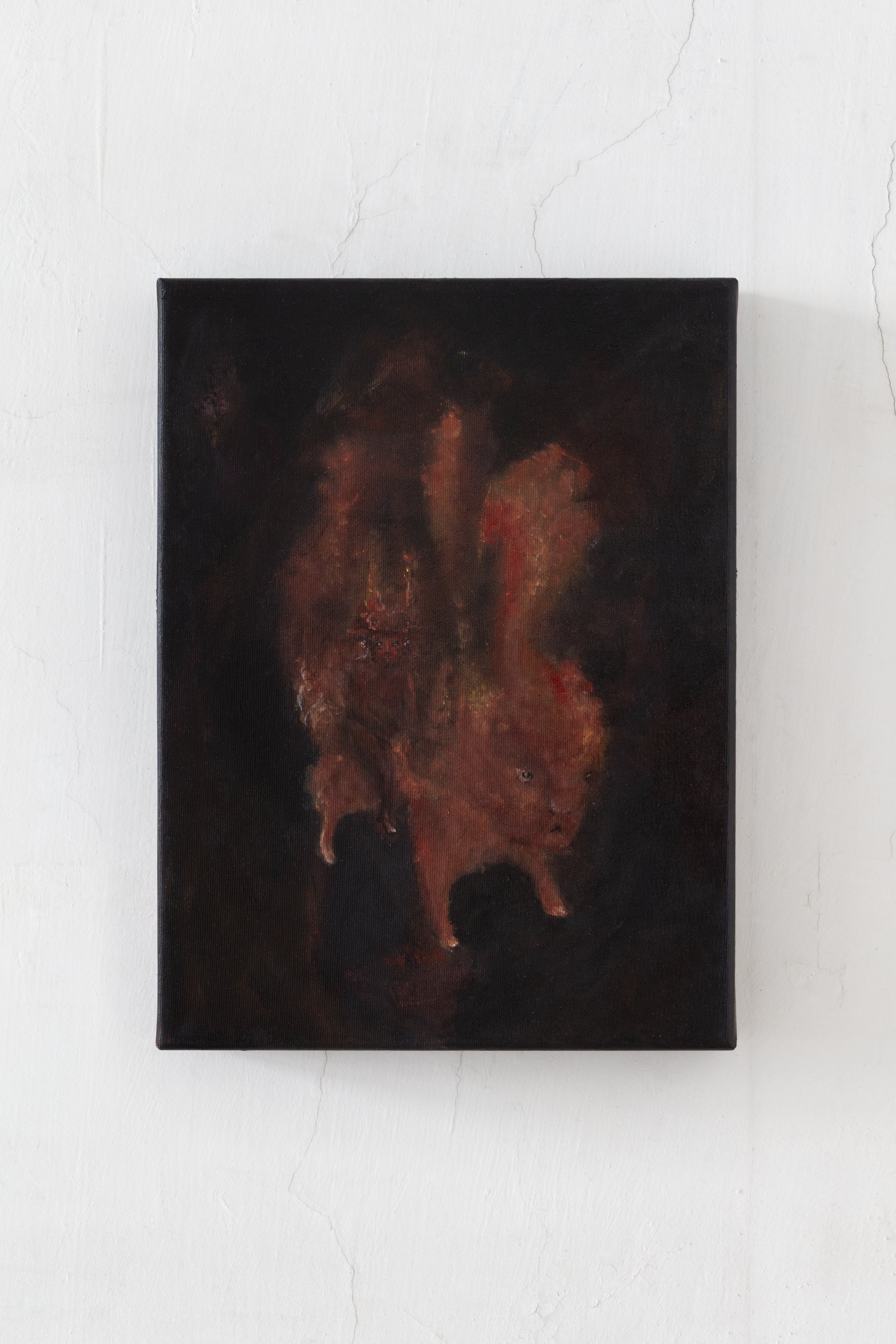 Two Beasts, 40 x 50 cm, acrylic and oil on canvas 