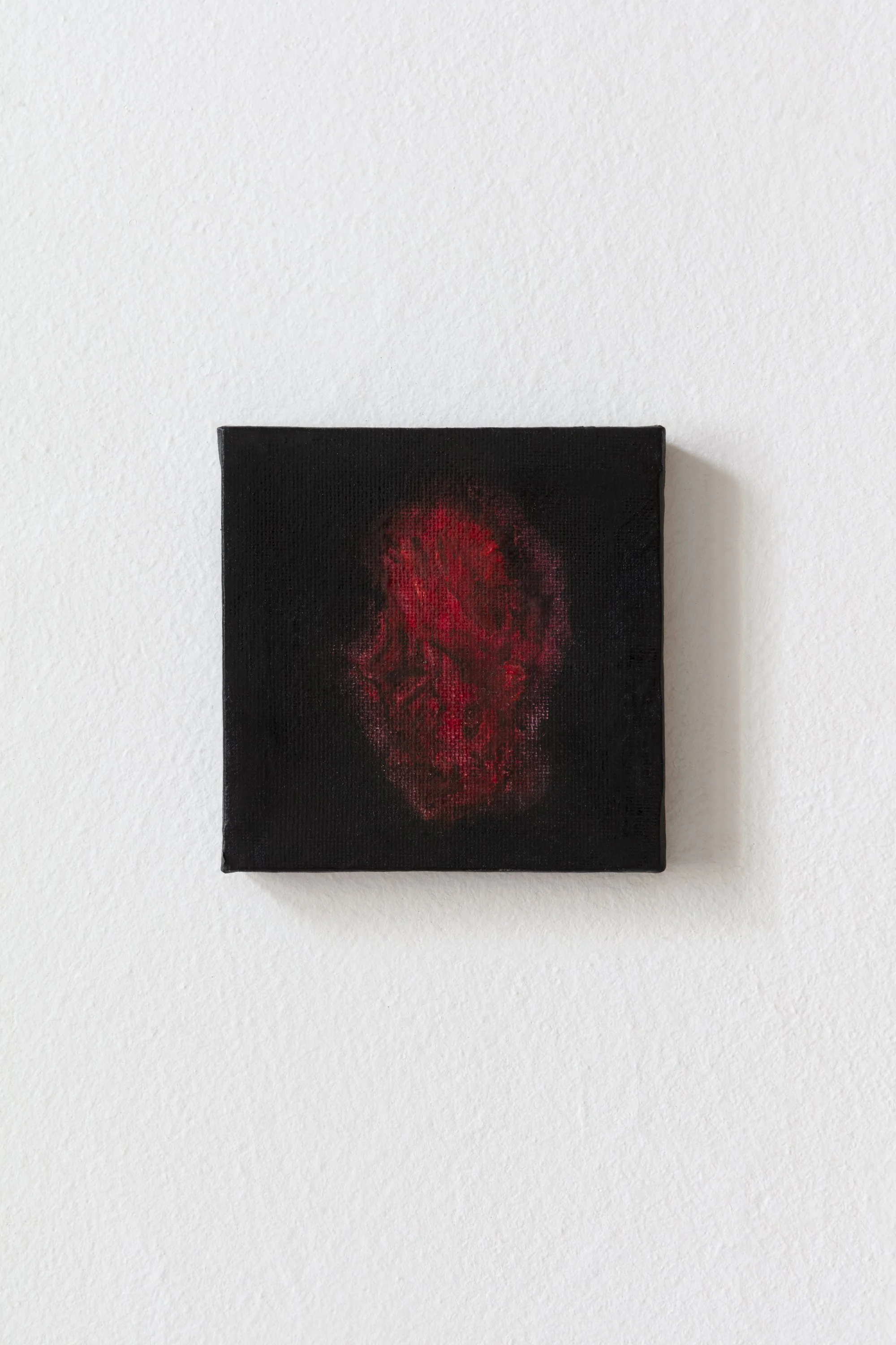Heart,  10 x 10 cm, acrylic and oil on canvas