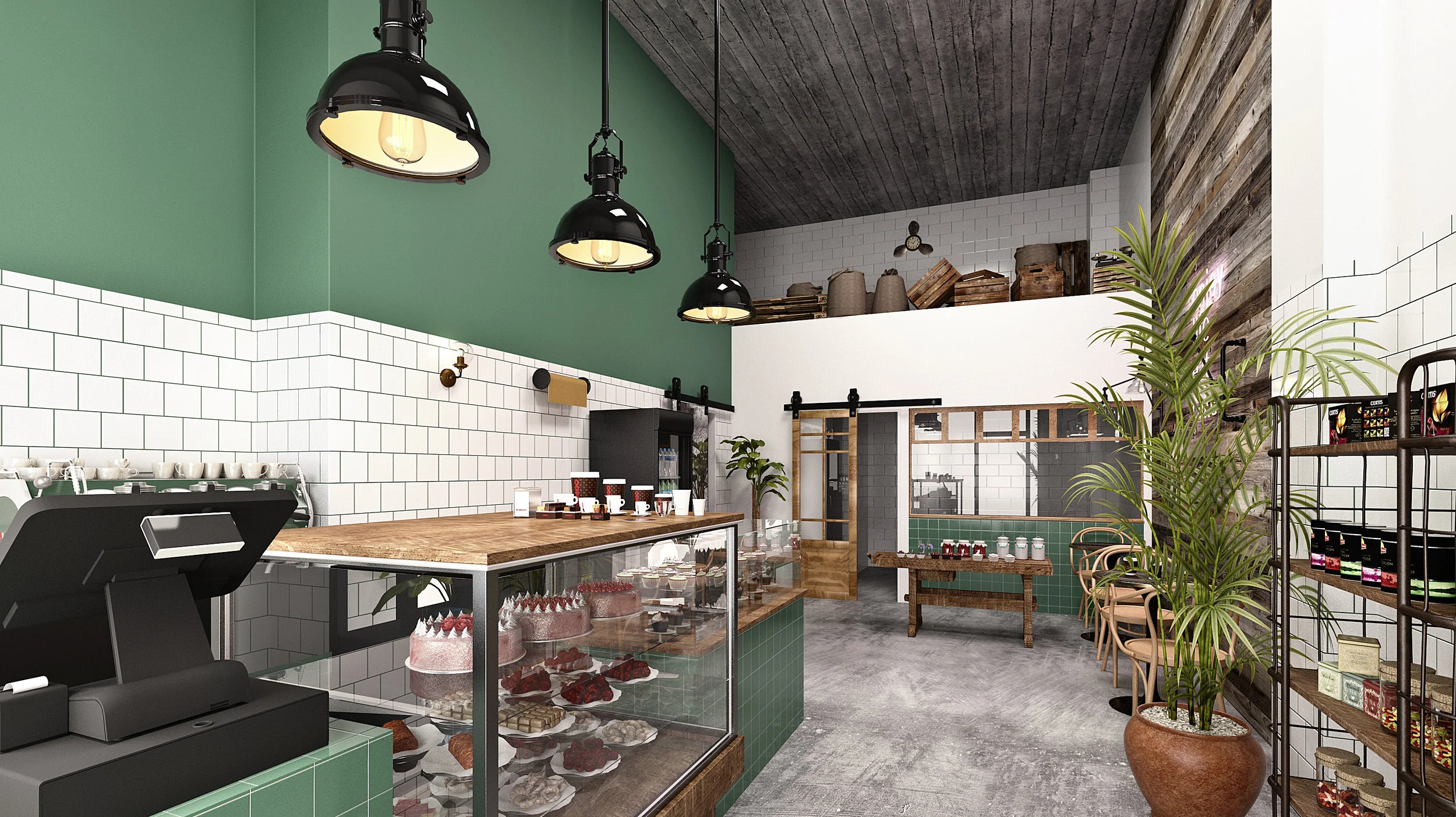 Diseño interior en pastelerias.