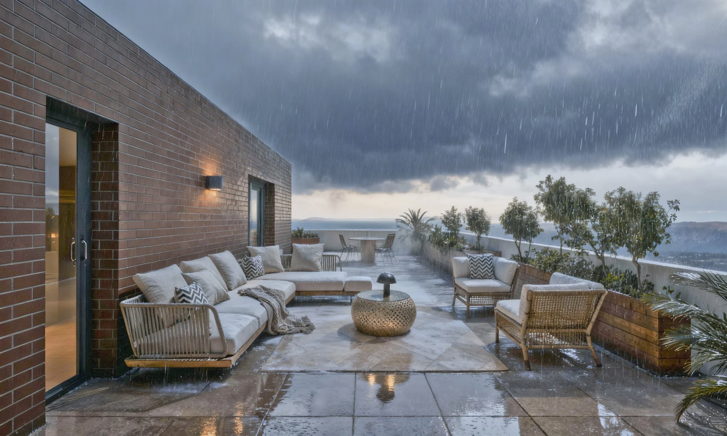 terraza atico en tormenta