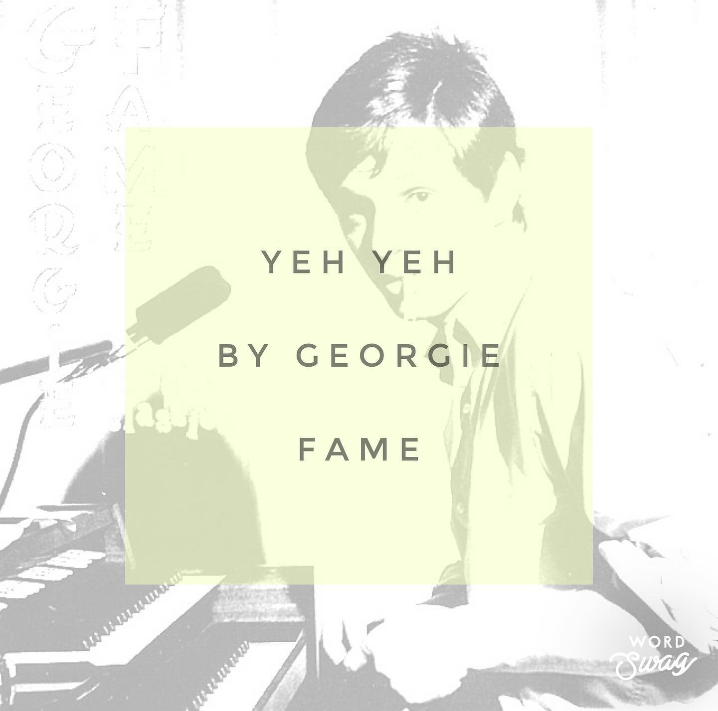 Listening Party 🙌🏼 - &ldquo;Yeh Yeh&rdquo; // Georgie Fame (listen in Pinned Stories)- Sometimes you just wanna tap your toe and snap your fingers like it&rsquo;s 1955. I&rsquo;m doing it right now... highly recommended