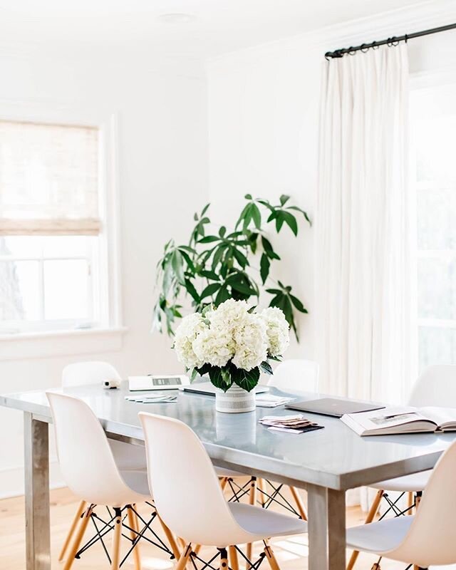At @everhem this is our work from home set up and to be honest (as a small business) this is our always set up! It was important for me  to create a space that was calming, clean, and inspiring  AND OF COURSE included our signature Drapery + Woven Wo